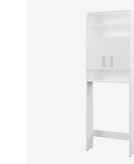 Koupelnový nábytek Skříňka vysoká nad WC či pračku NEJBY BYRON 05, bílá