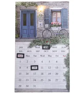 Bytové dekorace Nástěnný kalendář Barevná ulička, 30 x 50 cm
