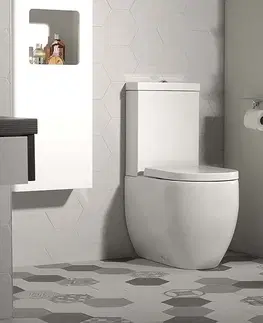 Záchody KERASAN FLO WC kombi, spodní/zadní odpad, bílá WCSET11-FLO