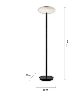 Inteligentní stojací lampy Q-Smart-Home Paul Neuhaus Q-ETIENNE LED stojací lampa, černá