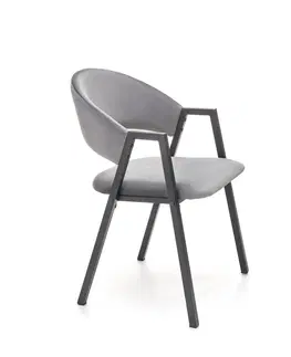 Židle HALMAR Jídelní židle K473 šedá