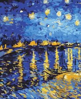 Reprodukce umělců Malování podle čísel Vincent van Gogh - Starry Night Over the Rhône