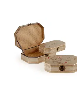 Designové šperkovnice a krabičky Estila Sada tří kožených boxů