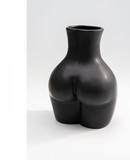 Keramické vázy KARE Design Černá keramická váza Donna 22cm