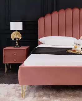 Designové postele LuxD Designová postel Palmira 140 x 200 cm starorůžová