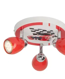 Stropní svítidla Brilliant LED stropní světlo Racing, tři žárovky