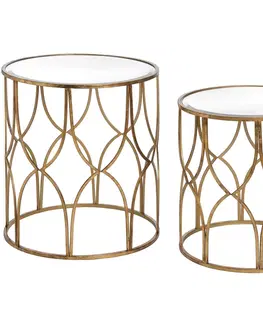 Luxusní a designové příruční stolky Estila Set stylových příručních stolků Reloj