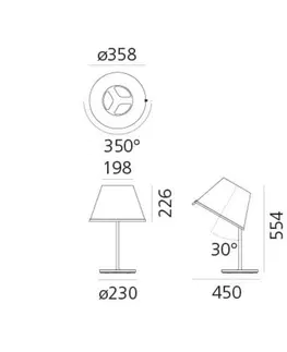 Designové stolní lampy Artemide CHOOSE stolní žárovk.1X75W PERGAMEN  1128020A