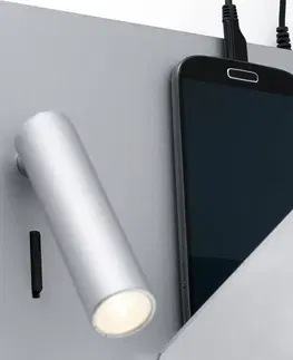 Nástěnná svítidla FARO BARCELONA LED nástěnné světlo Suau s USB nabíječkou