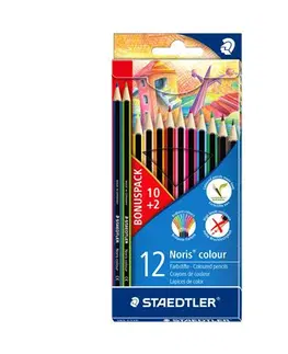 Hračky STAEDTLER - \r\nBarevné tužky, šestihranné, STAEDTLER \"Noris Colour\", 12 barev