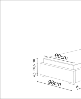 Postele Čalouněná postel DANGELO 1 90x200 cm, růžová látka