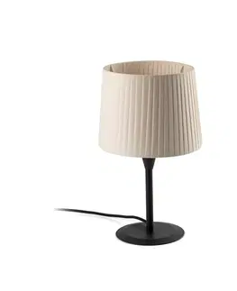Designové stolní lampy FARO SAMBA černá/skládaná béžová mini stolní lampa