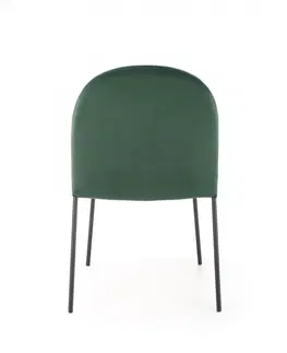 Židle HALMAR Designová židle Clorissa tmavě zelená