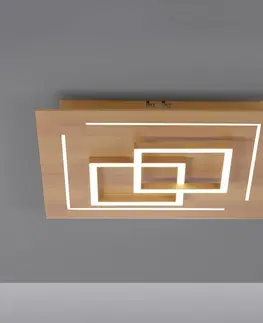 Inteligentní stropní svítidla Q-Smart-Home Paul Neuhaus Q-LINEA LED stropní světlo dřevo 40cm
