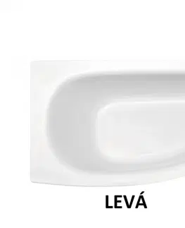 Vany HOPA Asymetrická vana MILENA Nožičky k vaně S nožičkami, Rozměr vany 150 × 70 cm, Způsob provedení Levé VANMIL150L+OLVPINOZ