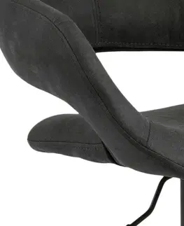 Barové židle Dkton Designová barová židle Natania antracitová a černá
