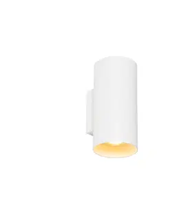 Nastenna svitidla Designové nástěnné svítidlo bílé kulaté - Sab