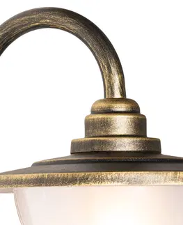 Venkovni nastenne svetlo Klasická venkovní nástěnná lucerna starožitná zlatá IP44 - Bruggy