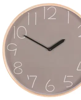 Hodiny Nástěnné hodiny Simplex šedá, pr. 32 cm, MDF