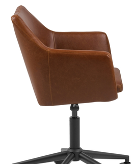 Kancelářská křesla Dkton Designová kancelářská židle Norris brandy five