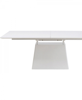 Jídelní stoly KARE Design Rozkládací jídelní stůl Benvenuto - bílý, 200(50)x110cm