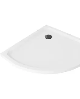 Sprchové vaničky Sprchová vanička MEXEN FLAT s černým sifonem 70 x 70 cm bílá