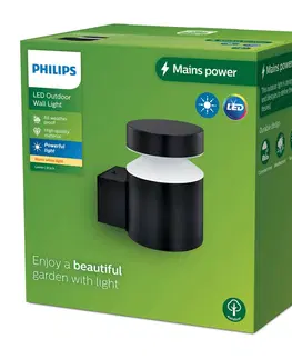 Venkovní nástěnná svítidla Philips Venkovní nástěnné svítidlo Philips LED Laven, výška 13,5 cm