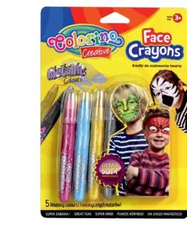 Hračky PATIO - Colorino tužky na obličej - metalické 5 barev