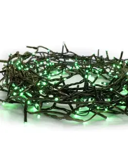 LED řetězy ACA Lighting 300 LED řetěz (po 5cm), zelená, 220-240V + 8 programů, IP44, 15m, zelený kabel X08300512