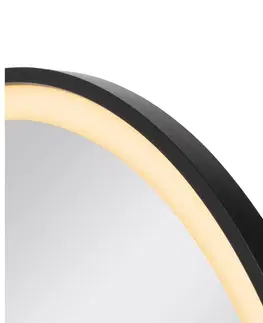 LED nástěnná svítidla BIG WHITE (SLV) TRUKKO 80 zrcadlo ? 80 cm, chrom, černý okraj 1007202