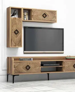 Obývací stěny a sestavy nábytku Televizní stěna SAMBA ořech