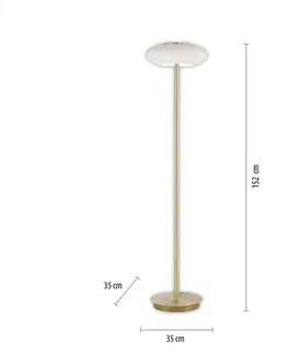 Chytré osvětlení PAUL NEUHAUS Q ETIENNE LED stojací svítidlo Smart Home matná mosaz stmívatelné CCT ZigBee 2700-5000K PN 271-60