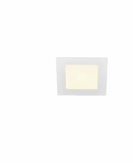 LED podhledová svítidla SLV BIG WHITE SENSER 12 Indoor, stropní LED svítidlo, hranaté, bílé, 3000K 1003011
