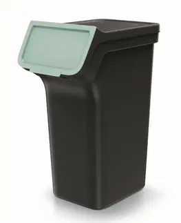 Odpadkové koše Prosperplast Sada 4 odpadkových košů STACKBOXER Q 4 x 25 L černá