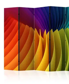 Paravány Paraván Rainbow Wave Dekorhome 225x172 cm (5-dílný)