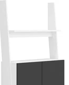 Kancelářské regály a úložné boxy ARTBm Regál RACK 08 | 80-2D Barva: Bílá / černý lesk