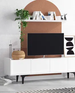 Obývací stěny a sestavy nábytku Televizní stěna KASTRA bílá