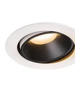 LED podhledová svítidla SLV BIG WHITE NUMINOS MOVE DL XL vnitřní LED zápustné stropní svítidlo bílá/černá 2700 K 40° otočné a výkyvné 1003712