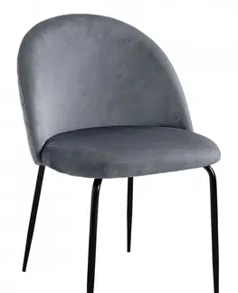 Židle TZB Čalouněná židle FARGO samet šedá
