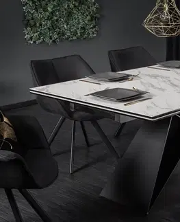 Jídelní stoly LuxD Rozkládací jídelní stůl Brock mramor 180-260 cm