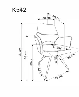 Židle Otočné jídelní křeslo K542 Halmar Šedá