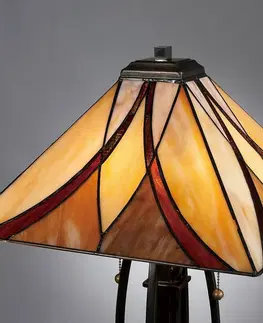 Stolní lampy QUOIZEL Stolní lampa Asheville ve stylu Tiffany