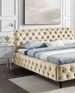 Designové postele LuxD Designová postel Rococo 180 x 200 cm šampaňský samet