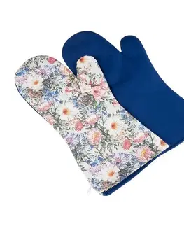 Chňapky Bellatex Grilovací rukavice Svlačce modrá, 22 x 46 cm, 2 ks