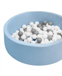 Hračky na zahradu NEW BABY - Dětský suchý bazén s míčky modrá