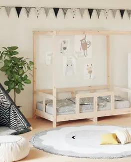 Dětské pokoje Dětská postel s nebesy Dekorhome 80 x 160 cm
