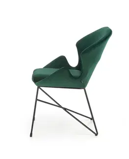 Židle Jídelní křeslo K458 Halmar Tmavě zelená