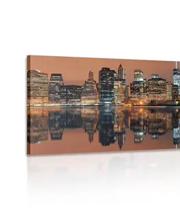 Obrazy města Obraz odraz Manhattanu ve vodě