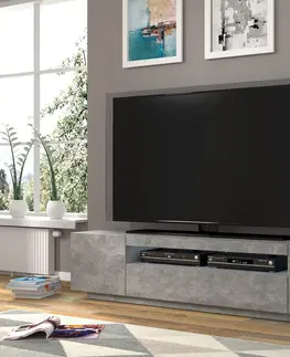 TV stolky ARTBm TV stolek AURA 200 | beton Variant: s LED osvětlením