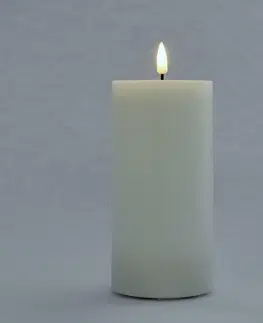 LED osvětlení na baterie DecoLED LED svíčka, vosková, 7,5 x 12,5 cm, bílá